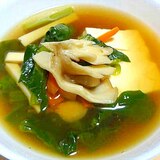 豆腐の野菜あんかけ風和風スープ